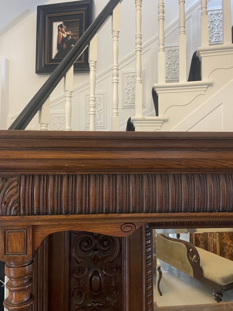 Outstanding Quality Antique Victorian Carved Oak Sideboard - Image 15